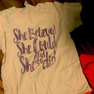 pink and purple insipirational tee